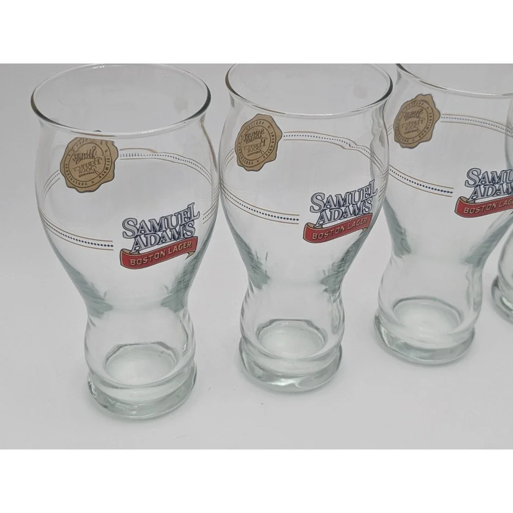 (5) Samuel Adams Boston Lager Perfect Beer Drinking Glass 7
